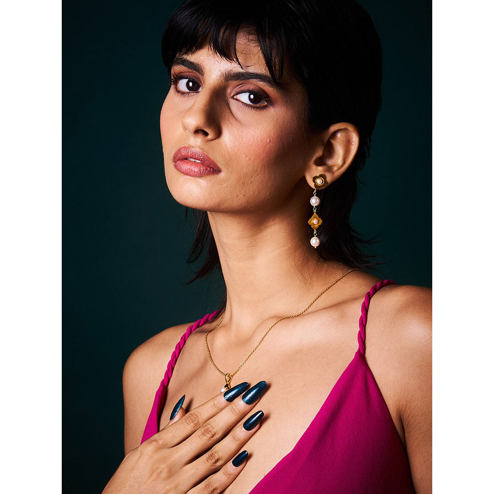 Trazenie Chameli Jewellery Set- Mismatched Earrings with Choker with Bracelet