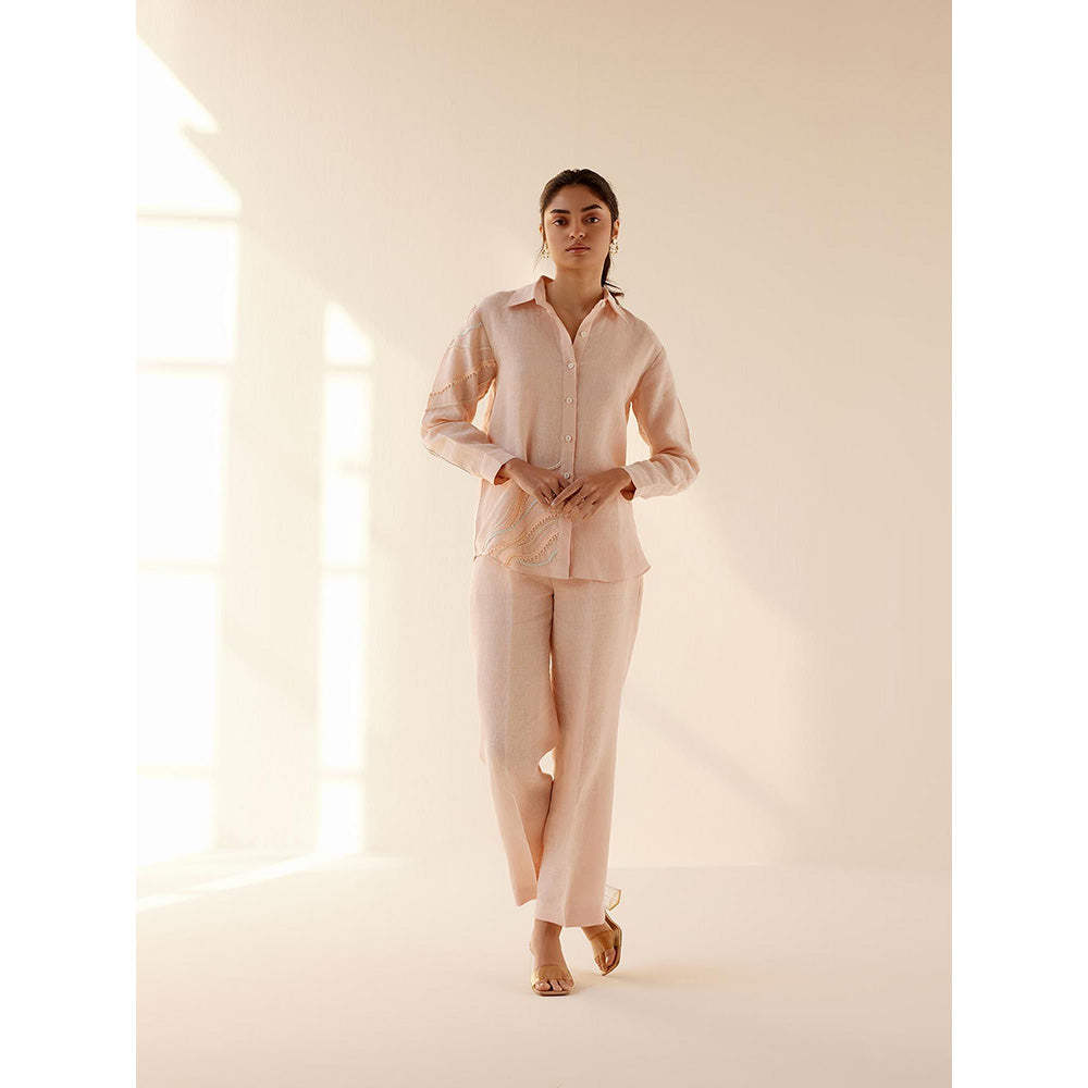 TRISARA Pink Linen Dune Co-Ord (Set of 2)
