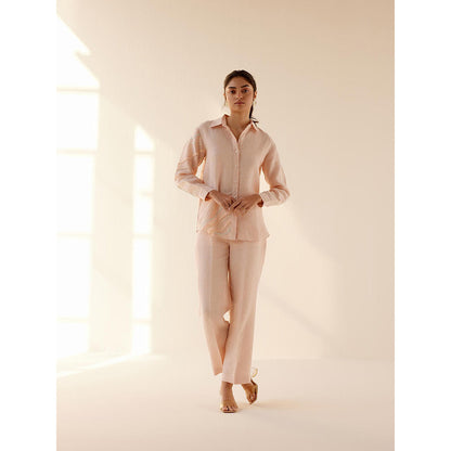 TRISARA Pink Linen Dune Co-Ord (Set of 2)
