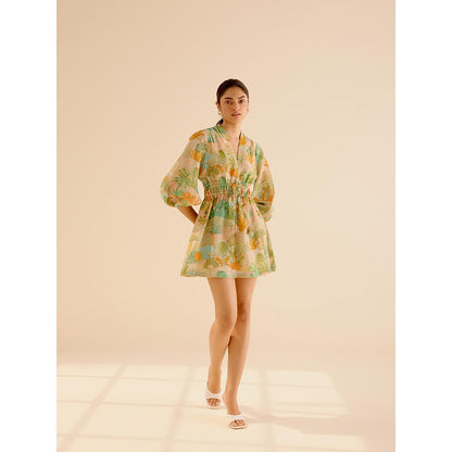 TRISARA Multicoloured Wild Flower Mesh Dress