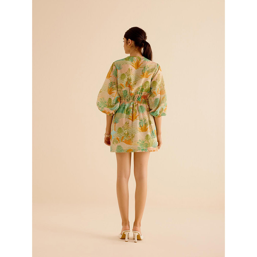 TRISARA Multicoloured Wild Flower Mesh Dress