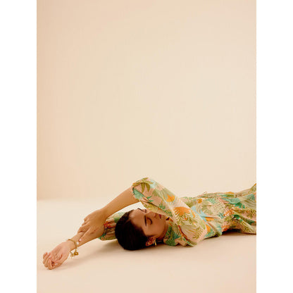 TRISARA Multicoloured Wild Flower Mesh Dress