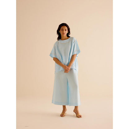 TRISARA Blue Picnic Co-Ord (Set of 2)