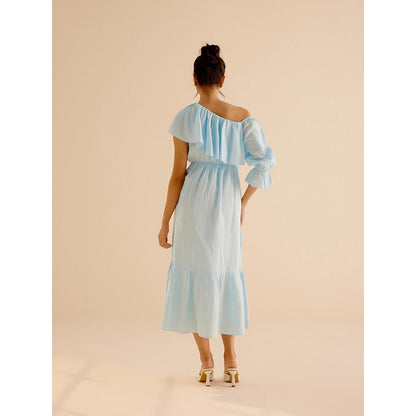 TRISARA Blue Florentine Dress