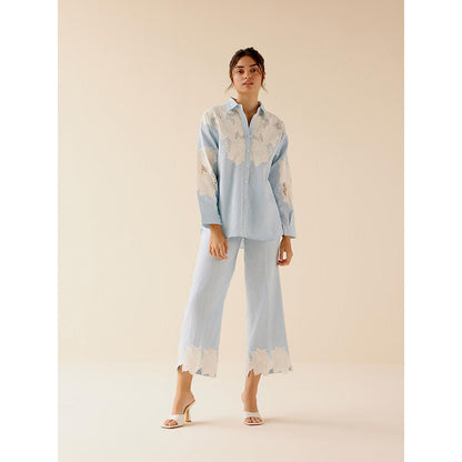 TRISARA Blue Blossom Linen Co-Ord (Set of 2)
