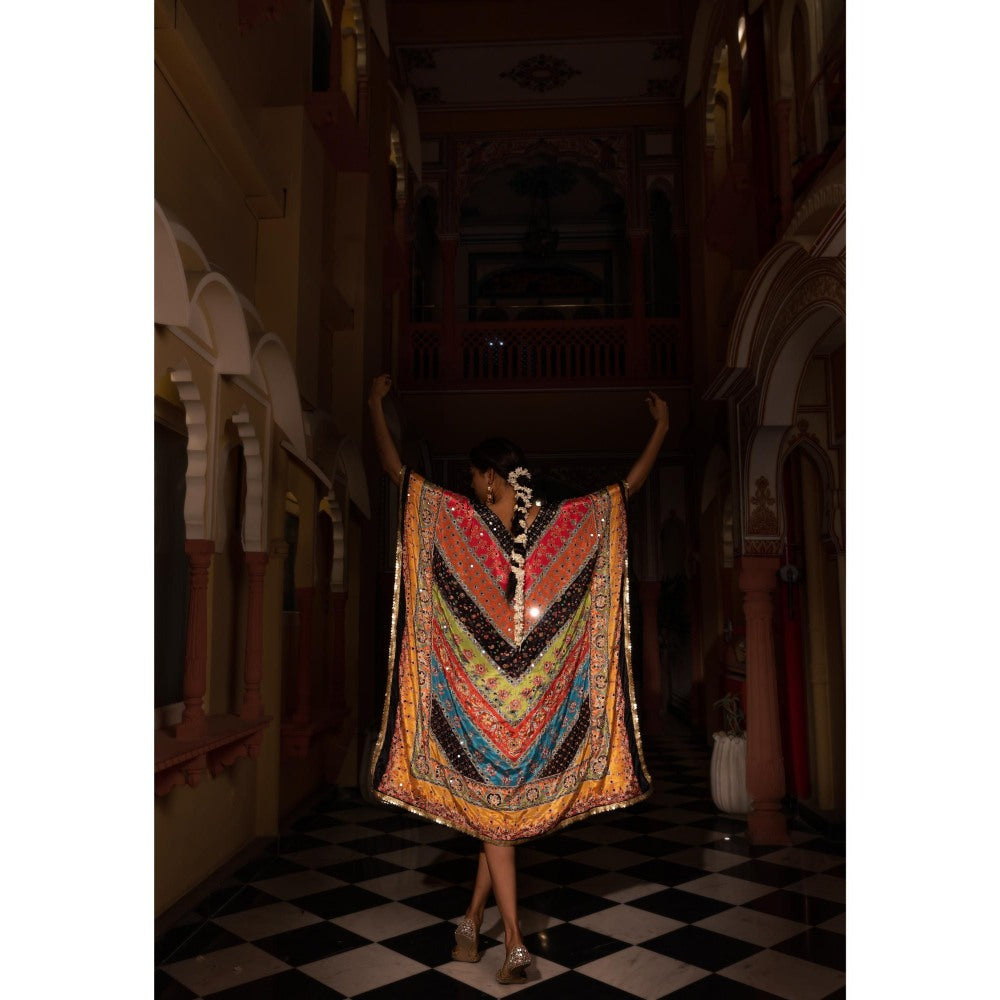 Tussya by Shreya Anika Multi-Color Kaftan Dress