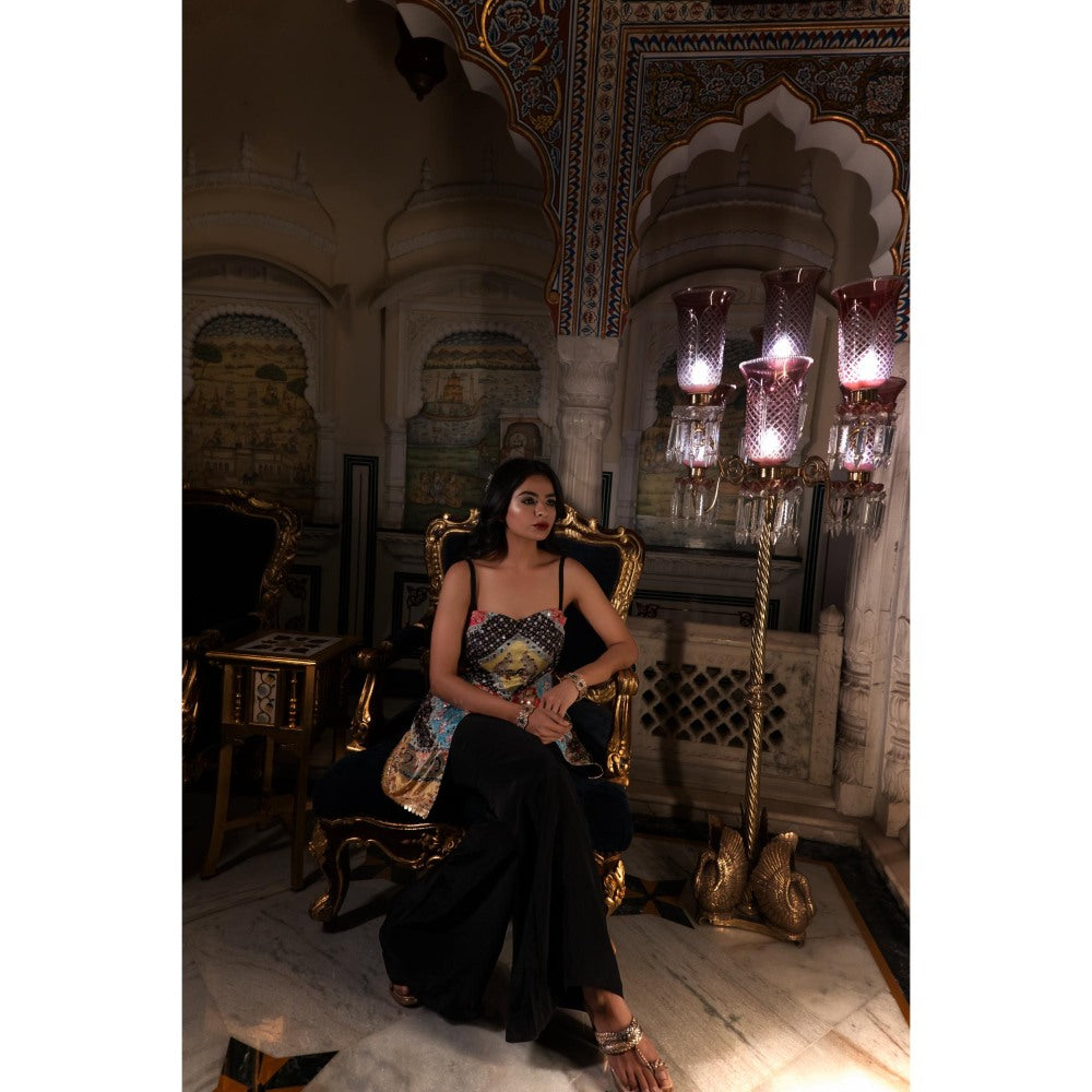 Tussya by Shreya Yuvati Multi-Color Top with Palazzo (Set of 2)