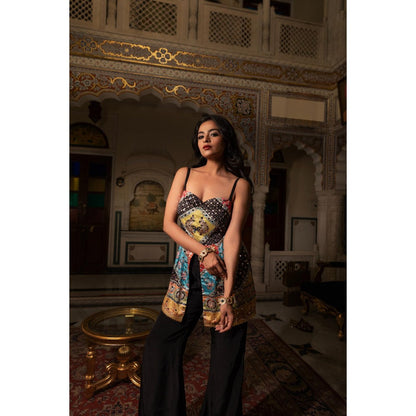 Tussya by Shreya Yuvati Multi-Color Top with Palazzo (Set of 2)