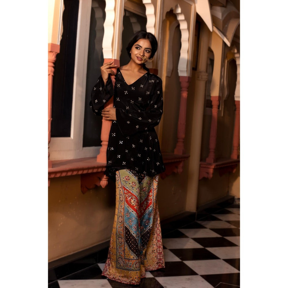 Tussya by Shreya Aadya Multi-Color Kurta with Palazzo (Set of 2)