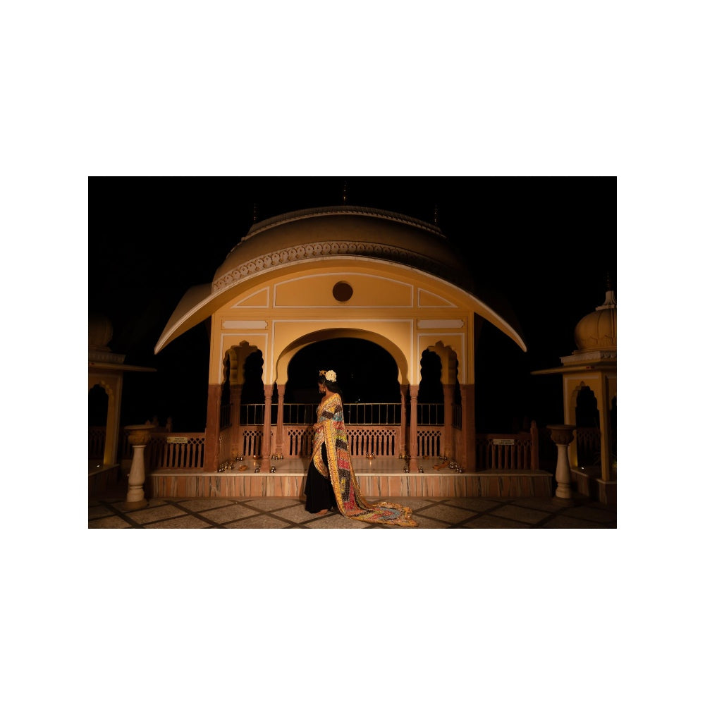Tussya by Shreya Tanisi Black Dhoti