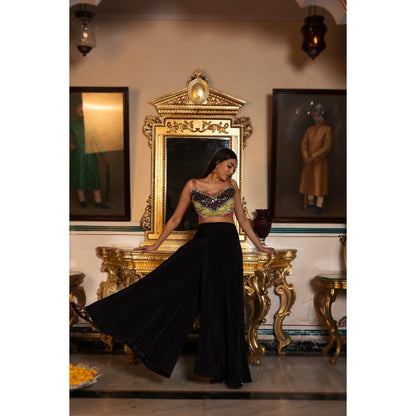 Tussya by Shreya Nirvi Black Palazzo