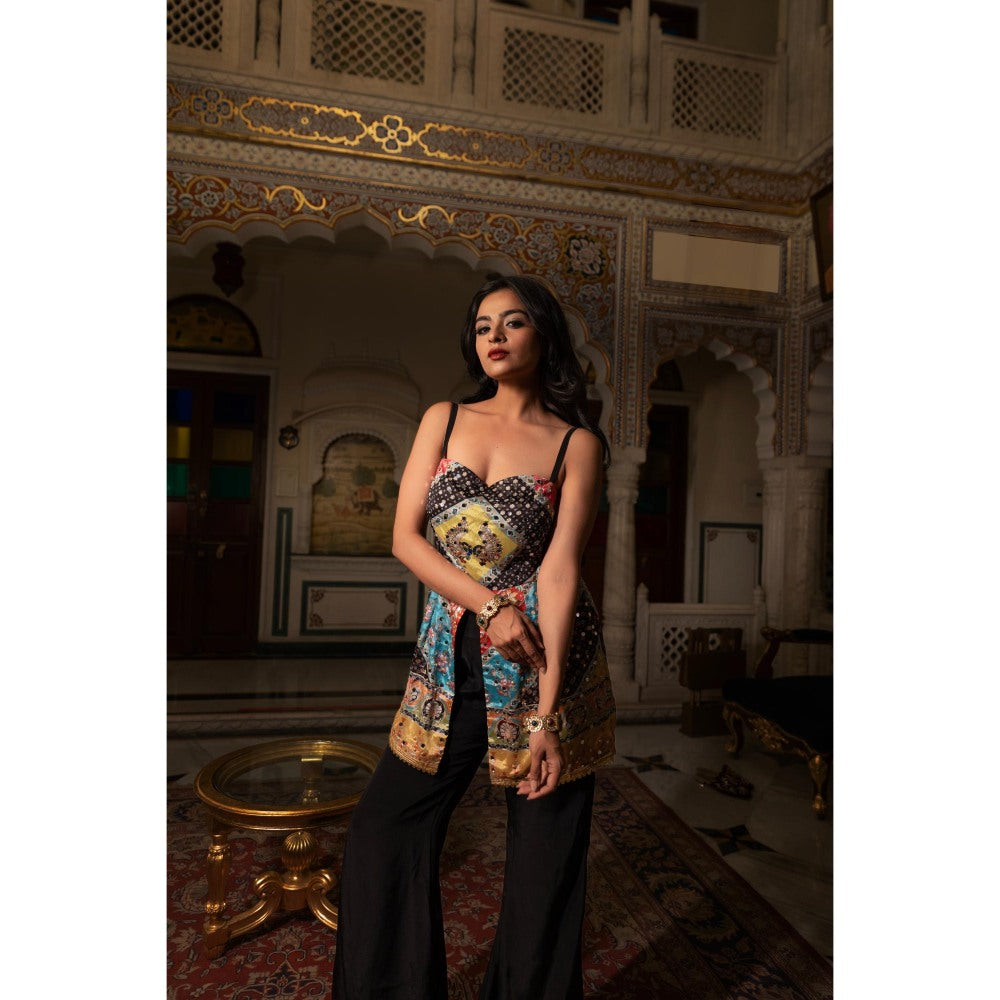 Tussya by Shreya Yuvati Black Bell Leg Sharara