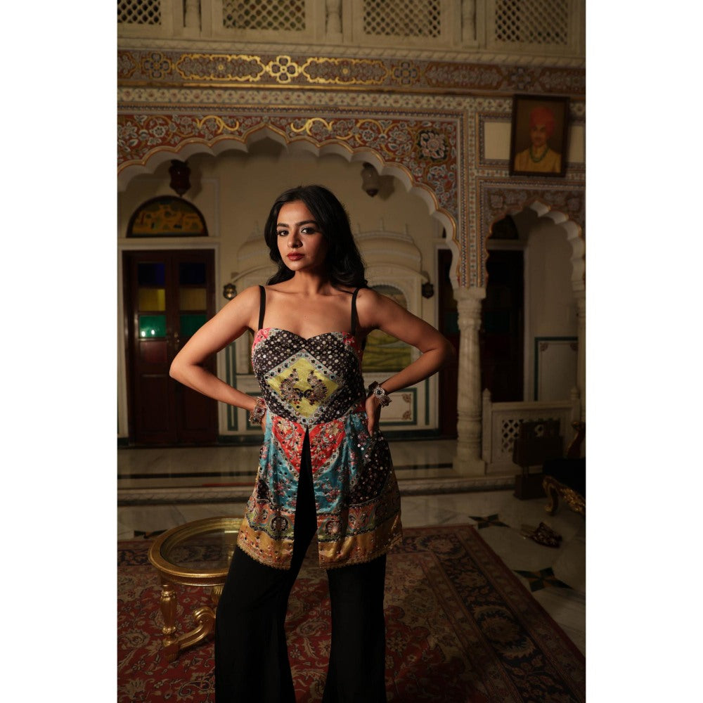 Tussya by Shreya Yuvati Black Bell Leg Sharara