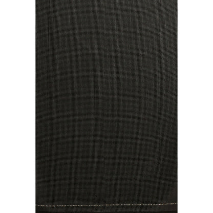 "Two Sisters" by Gyans Black Crystal & Sequins Embroidered Saree with Unstitched Blouse