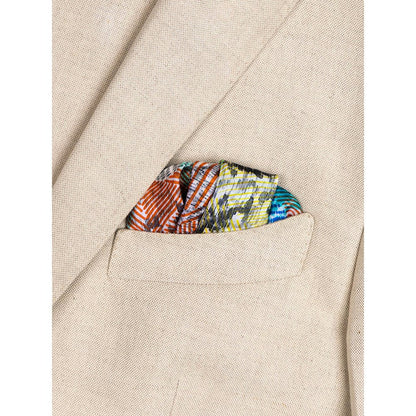 UNALLUME BY NISHA Multi-Colour Printed Pocket Square