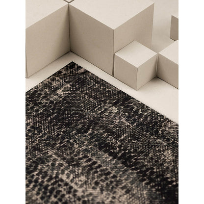 UNALLUME BY NISHA Black Printed Pocket Square
