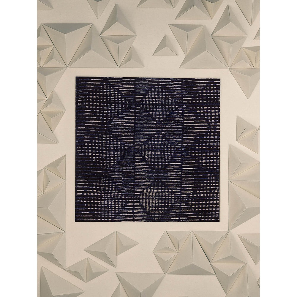 UNALLUME BY NISHA Navy Blue Printed Pocket Square