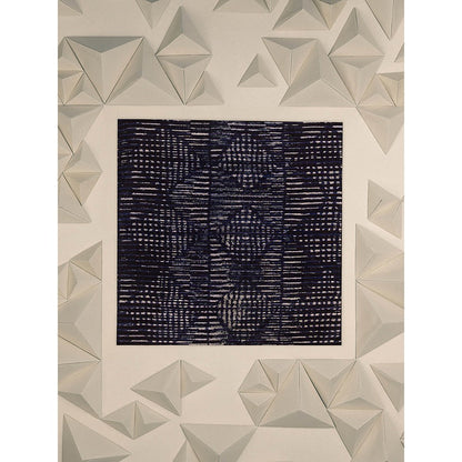 UNALLUME BY NISHA Navy Blue Printed Pocket Square