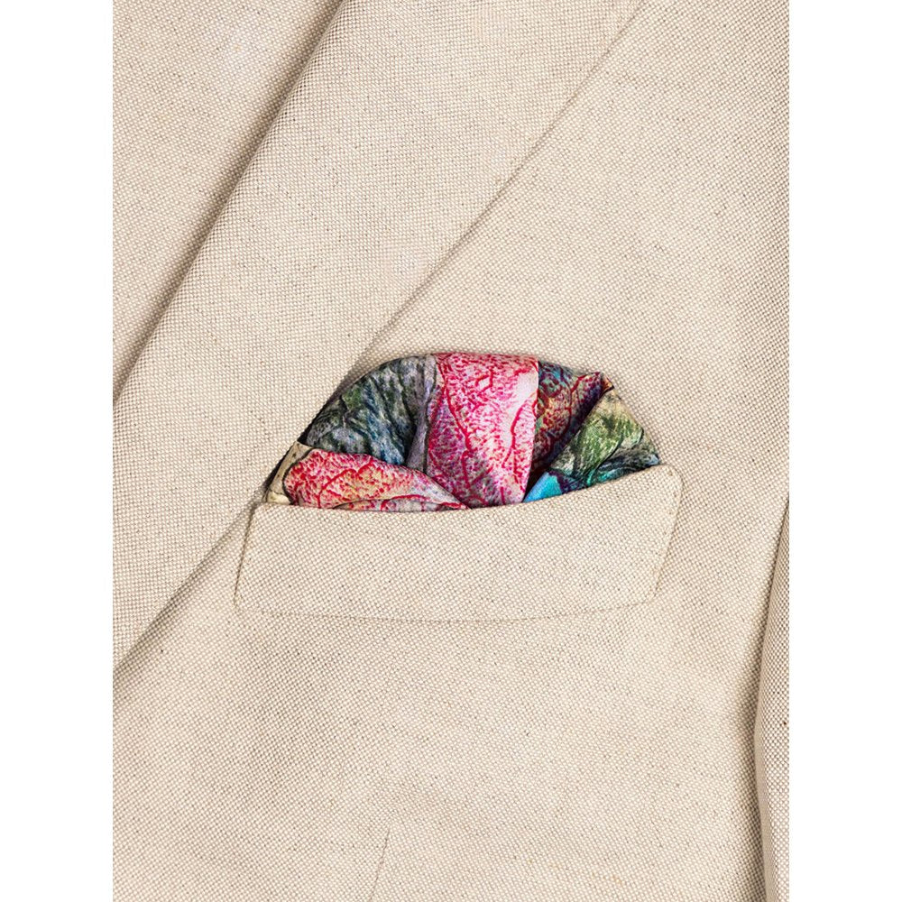UNALLUME BY NISHA Multi-Colour Floral Pocket Square