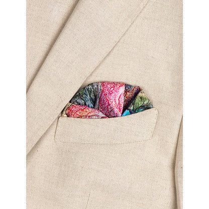 UNALLUME BY NISHA Multi-Colour Floral Pocket Square
