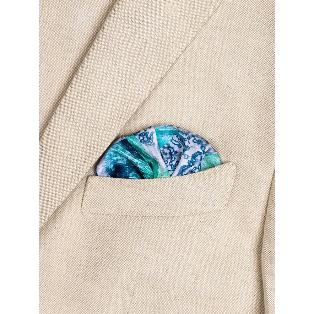 UNALLUME BY NISHA Multi-Colour Floral Pocket Square