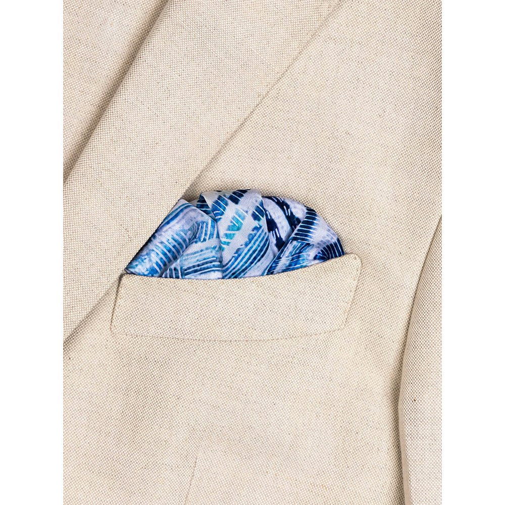 UNALLUME BY NISHA Multi-Colour Printed Pocket Square