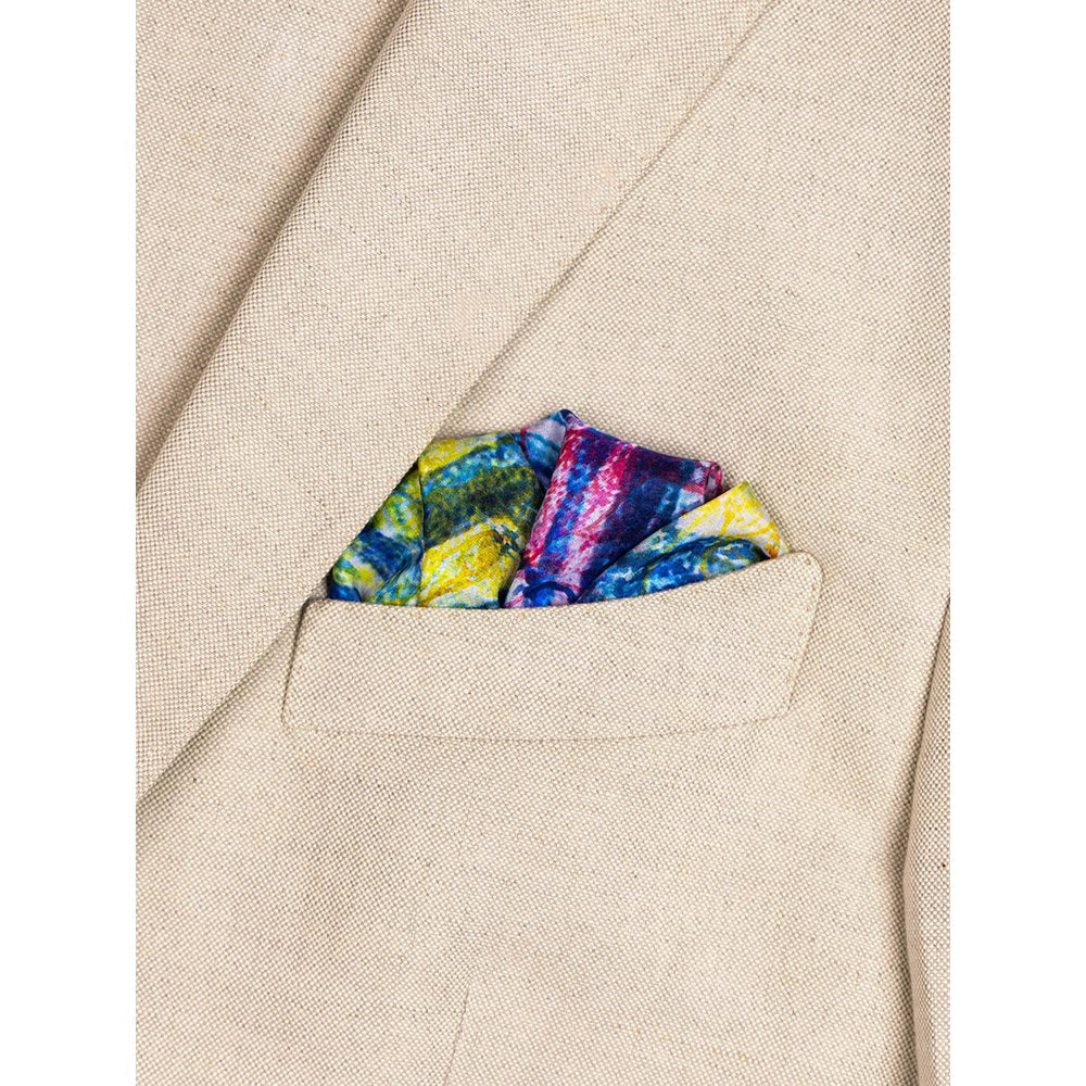 UNALLUME BY NISHA Multi-Colour Printed Pocket Square