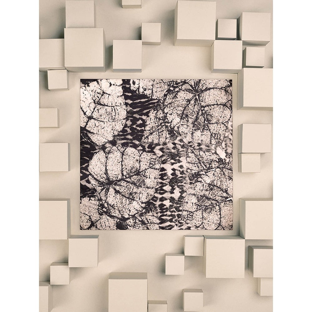 UNALLUME BY NISHA Black Printed Pocket Square