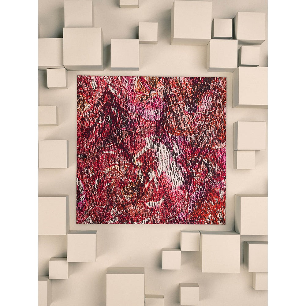 UNALLUME BY NISHA Red Printed Pocket Square