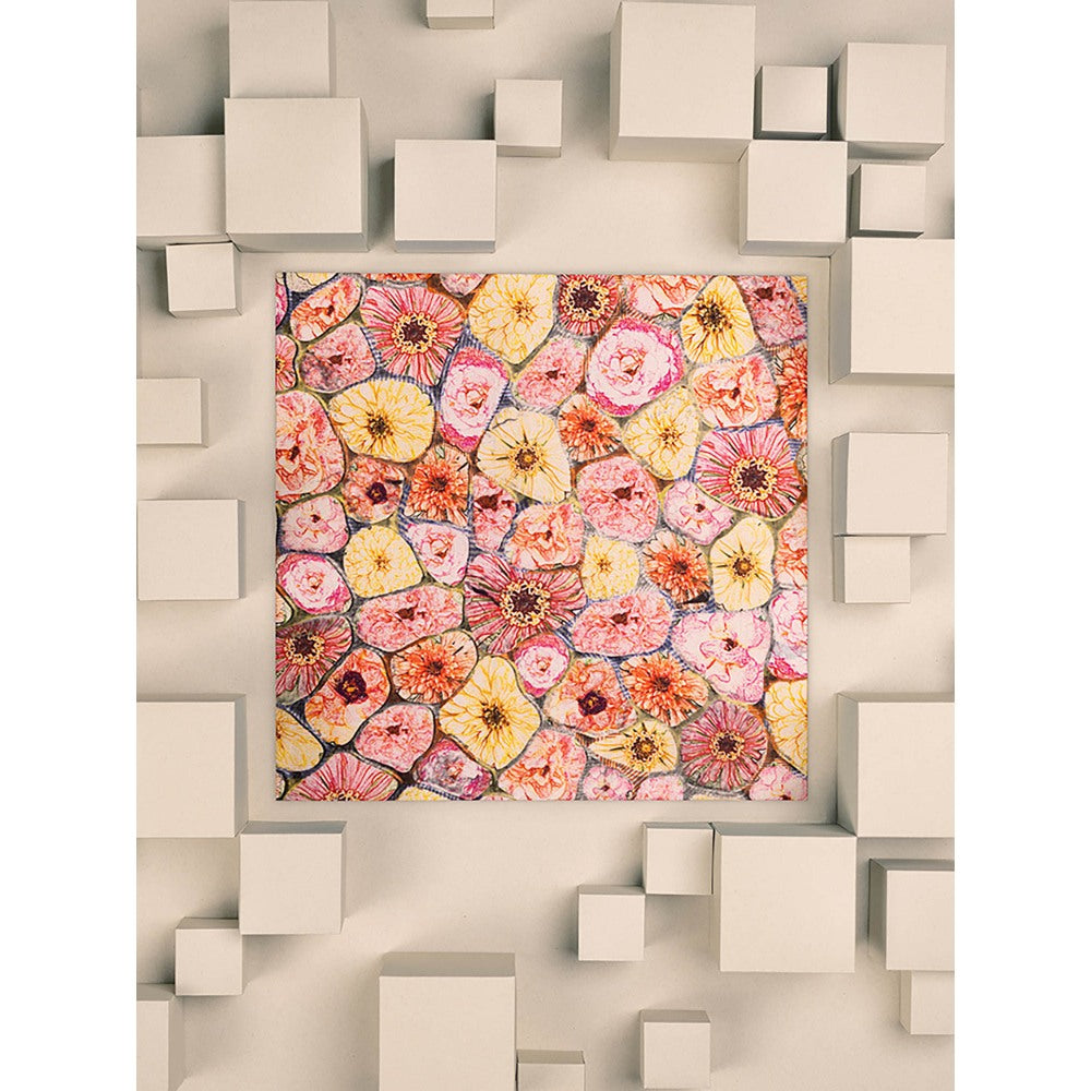 UNALLUME BY NISHA Multi-Colour Floral Pocket Square