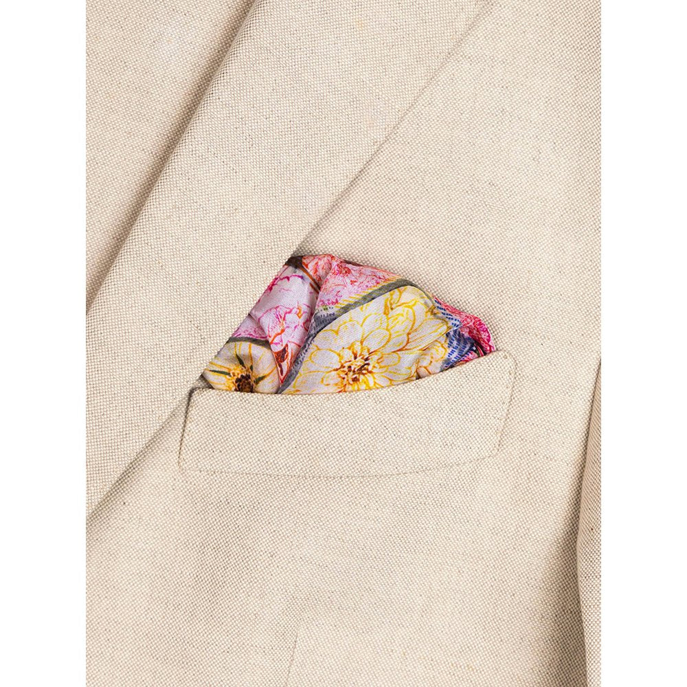 UNALLUME BY NISHA Multi-Colour Floral Pocket Square