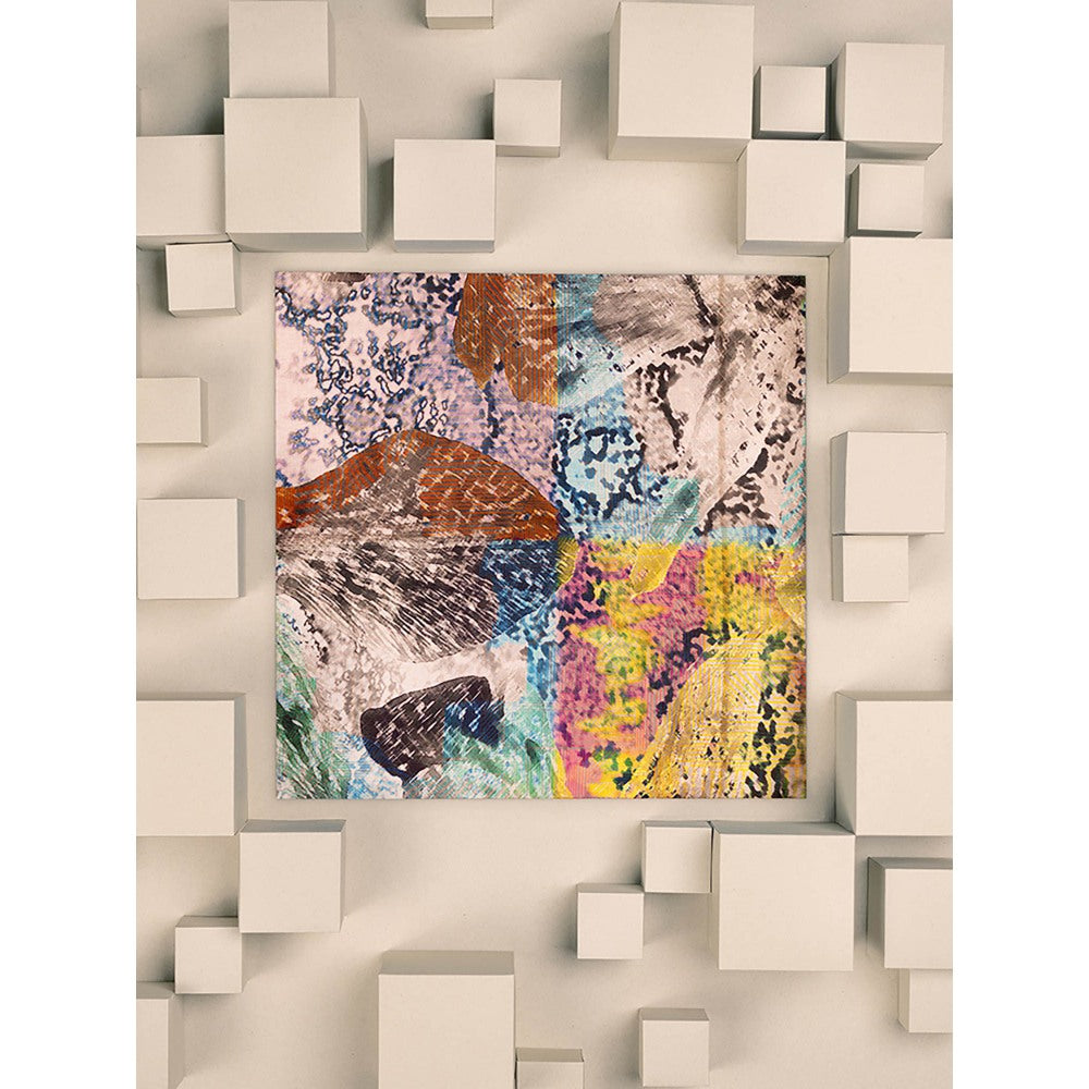 UNALLUME BY NISHA Multi-Colour Printed Pocket Square