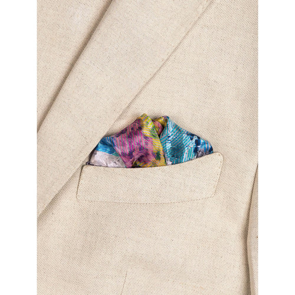 UNALLUME BY NISHA Multi-Colour Printed Pocket Square