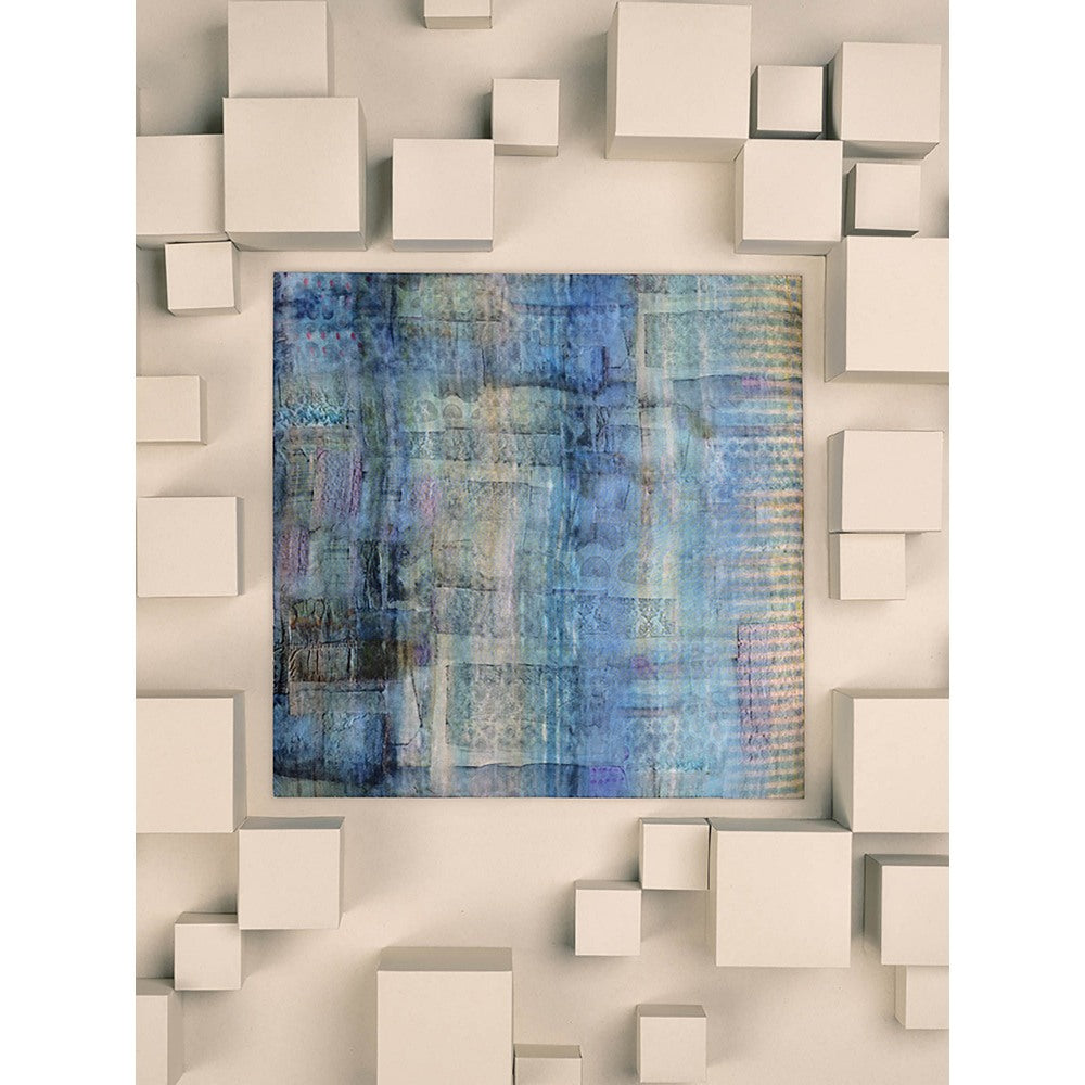 UNALLUME BY NISHA Blue Printed Pocket Square