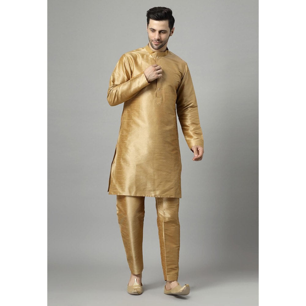 UTSAV FASHION Purple Art Silk Embellished Sherwani With Kurta & Pant