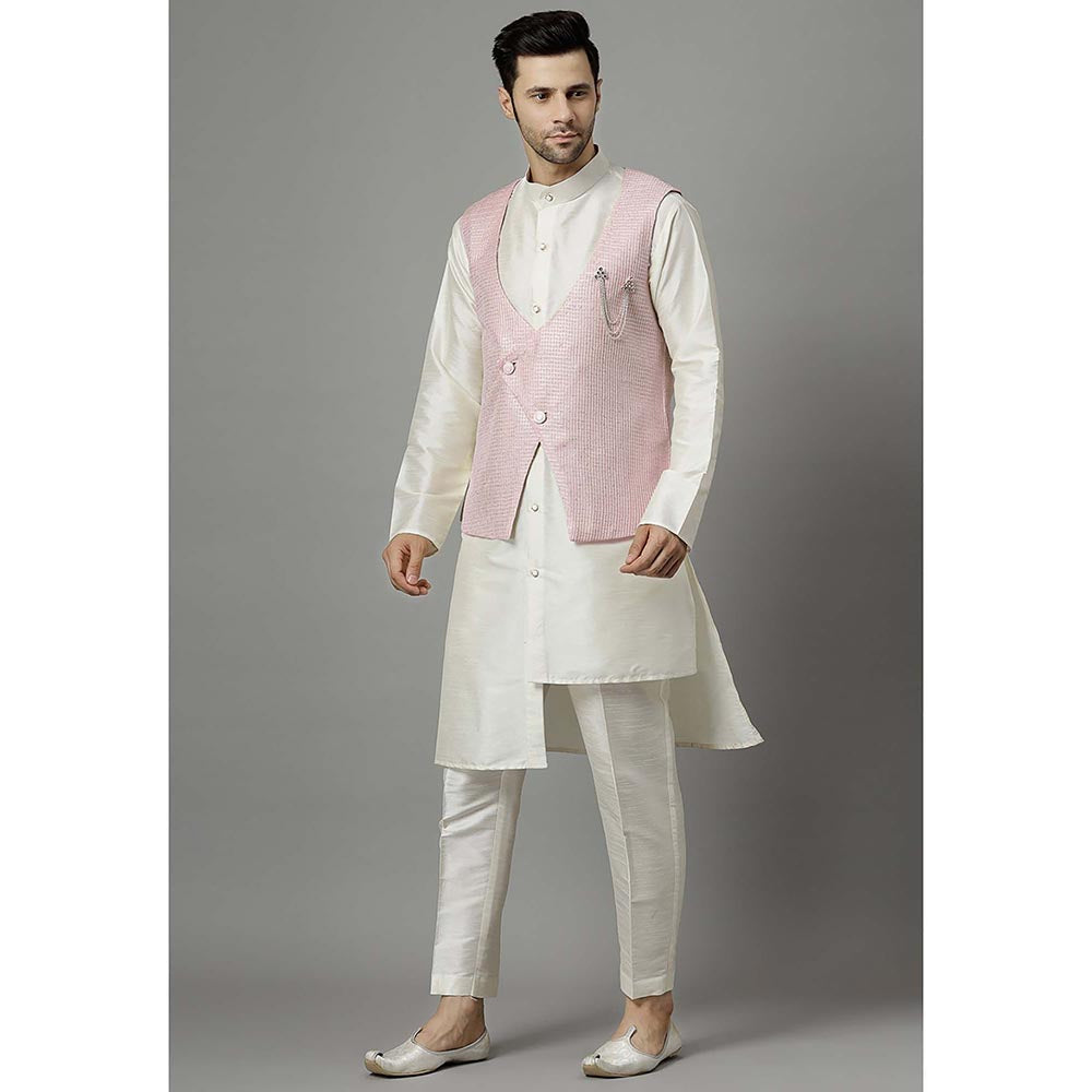 UTSAV FASHION Pink Kurta and Pant with Waistcoat