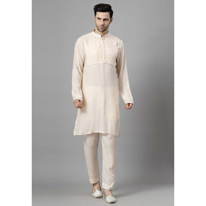 UTSAV FASHION Men Black Beads and Stones Kurta with Pant and Jacket