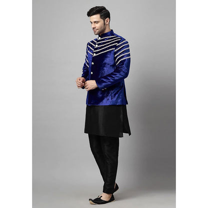 UTSAV FASHION Men Blue Kurta Pant and Jacket