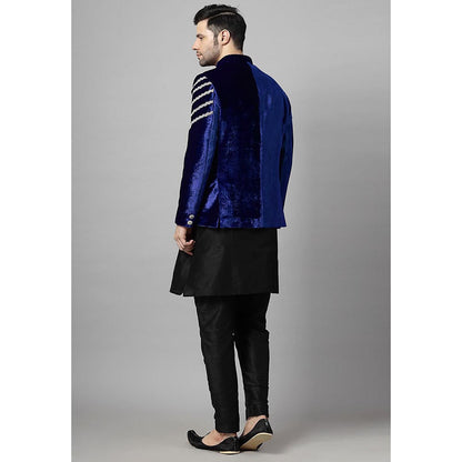 UTSAV FASHION Men Blue Kurta Pant and Jacket