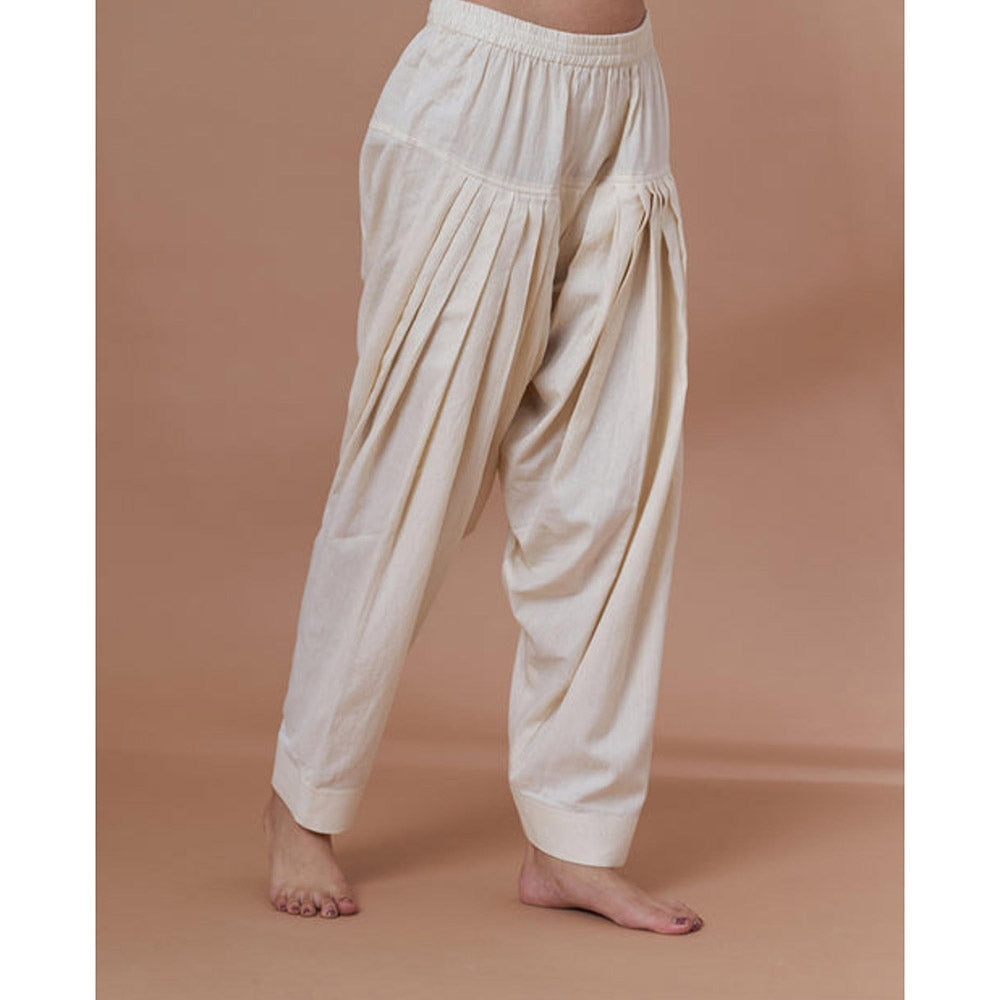 Vaaya Off-White Handwoven Cotton Salwar