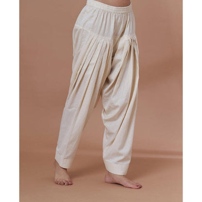 Vaaya Off-White Handwoven Cotton Salwar