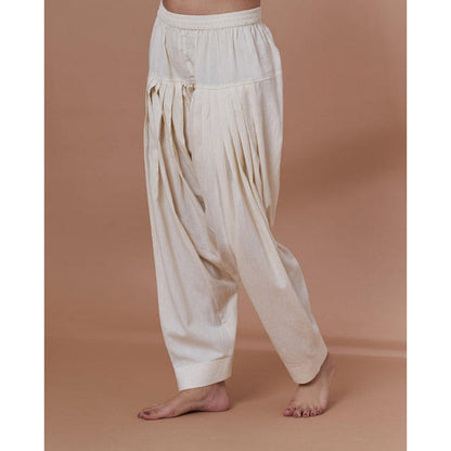 Vaaya Off-White Handwoven Cotton Salwar