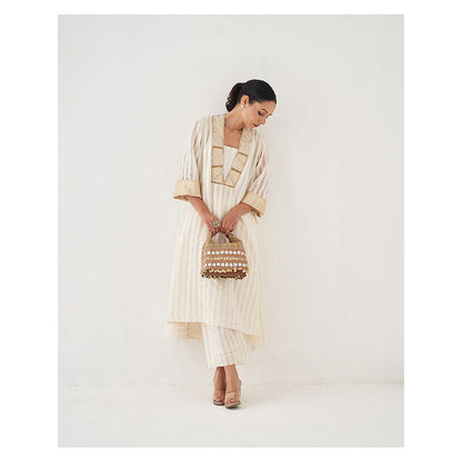 Vaaya Women Gold Leather Mini Bag
