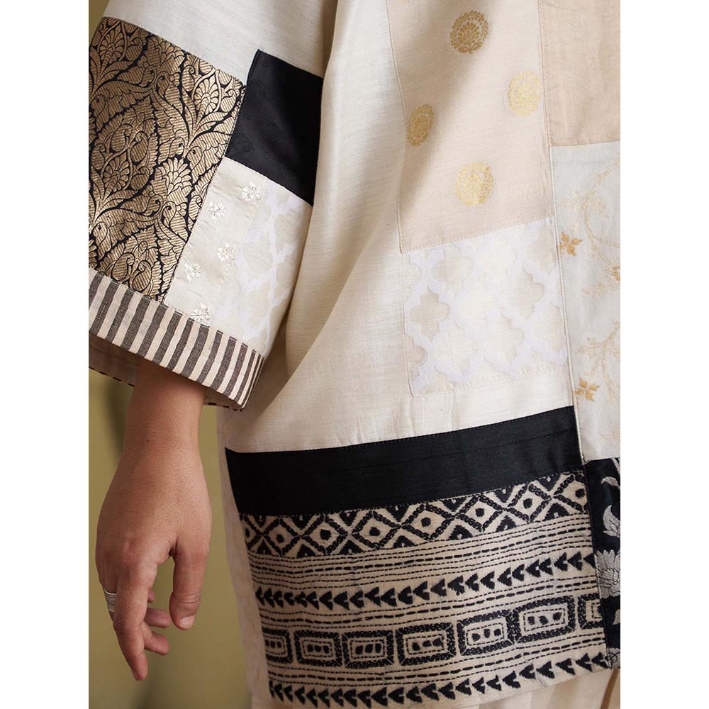 Vaaya The Ivory and Black Anokhi Jacket