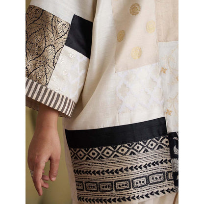 Vaaya The Ivory and Black Anokhi Jacket