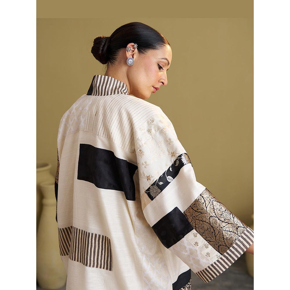 Vaaya The Ivory and Black Anokhi Jacket