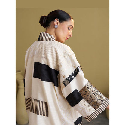 Vaaya The Ivory and Black Anokhi Jacket