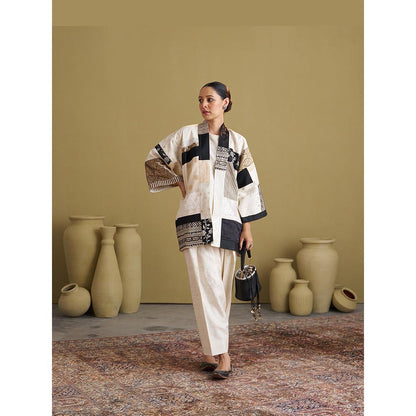 Vaaya The Ivory and Black Anokhi Jacket