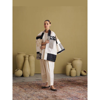 Vaaya The Ivory and Black Anokhi Jacket
