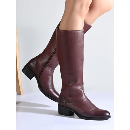 Valentino Women Maroon Chelsea Boots